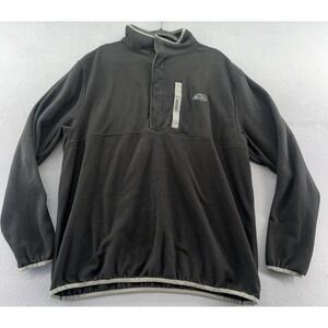 Drake Waterfowl Pullover Mens Size 2X Brown 1/4 Zip Long Sleeve Fleece